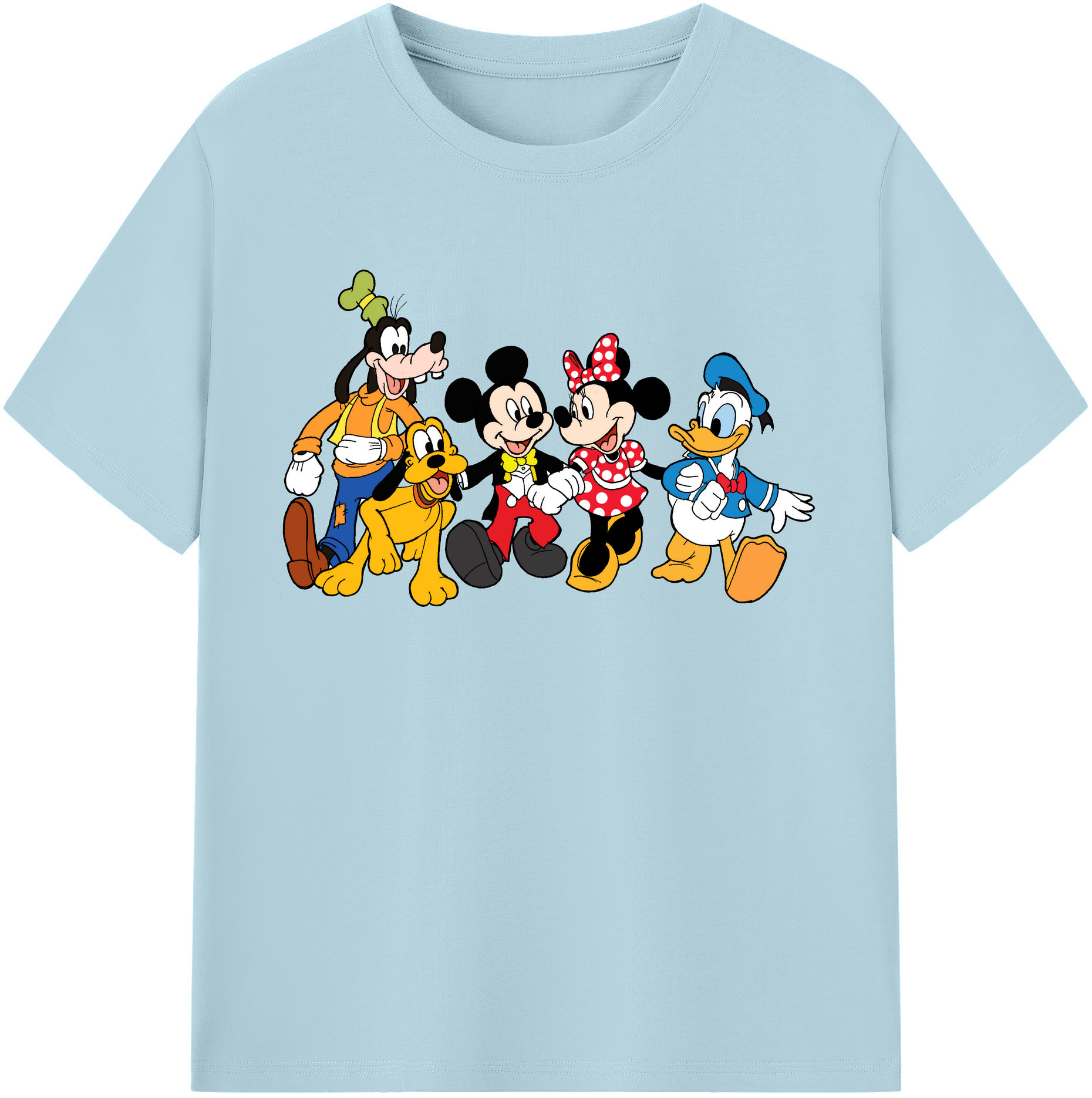 （画像用） ミッキーマウス Mickey Mouse 綿100％半袖Tシャツ（フロントプリント）